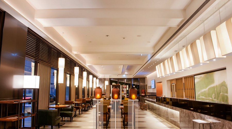 ล็อบบี้โรงแรม UNION HOUSE Lukang สไตล์โมเดิร์นโทนขาว-ดำ