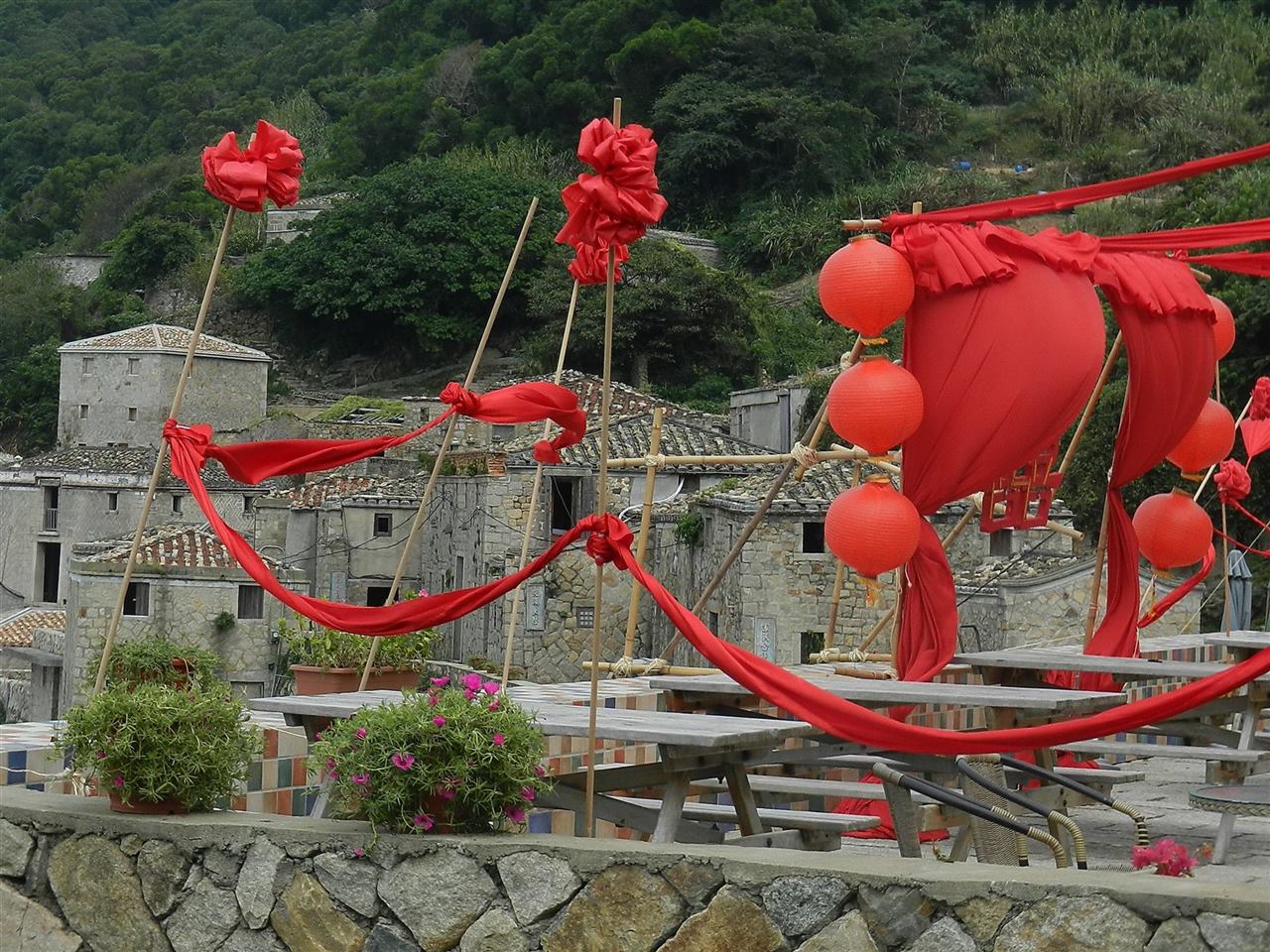 บ้านหินแกรนิตฝูเจี้ยนดั้งเดิมใน Qinbi Village มาจู่