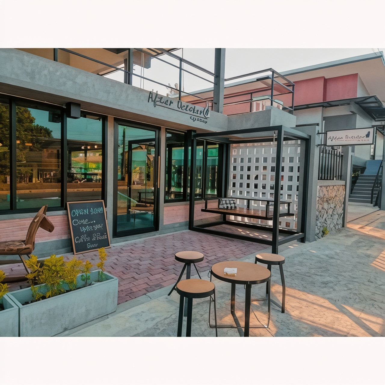 On-site After October cafe with seating, the guesthouse's coffee shop and restaurant