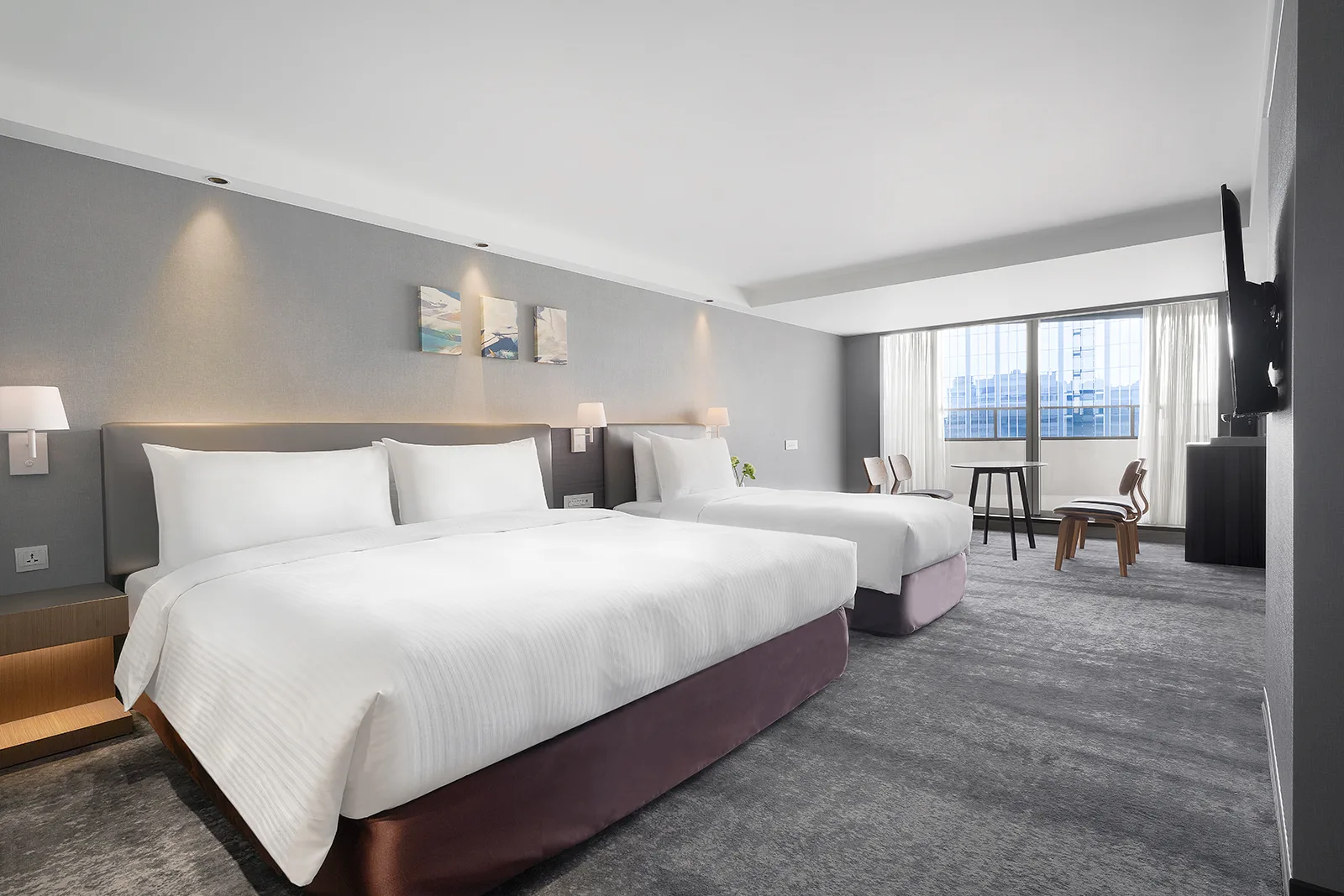 ห้อง Family Twin Room กว้างขวางของ ILLUME Taipei