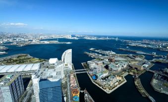 วิว Yokohama port และท่าเรือจากย่าน Kannai